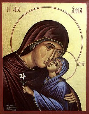 Святая Анна, мать Пресвятой Богородицы, была младшей дочерью священника Матфана из Вифлеема, происходившего из колена Левиина. Она вышла замуж за святого Иоакима (память их 9 сентября). Долго святая Анна была бесплодна, но по прошествии 20 лет, по горячим молитвам святых супругов, Ангел Господень возвестил им о Зачатии Дочери