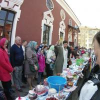 В храме Иоанна Предтечи с 8.00 утра до 20.00 часов вечера освящались куличи