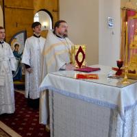на праздник Вознесения Господня, настоятель Предтеченского храма, секретарь Калужской епархии, игумен Мефодий (Пронькин) и иерей Александр Беляев, клирик Предтеченского храма, сослужили митрополиту Калужскому и Боровскому Клименту, совершавшему Божественную литургию в храме Вознесения Господня Калуги