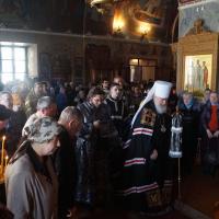 в пятницу первой седмицы Великого поста, день памяти святого великомученика Феодора Тирона, храм святого пророка Иоанна Предтечи в Калуге посетил с архипастырским визитом митрополит Калужский и Боровский Климент (Капалин), где совершил литургию Преждеосвященных Даров