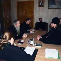 по благословению главы Калужской митрополии митрополита Калужского и Боровского Климента, на площадке Калужской духовной семинарии состоялось заседание Епархиальной комиссии по вопросам рукоположения кандидатов в священный сан, которое возглавил настоятель Предтеченского храма, секретарь Калужской епархии игумен Мефодий (Пронькин)