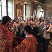 на Отдание праздника Пасхи, в храме святого пророка Иоанна Предтечи были совершены богослужения пасхальным чином, накануне вечером были совершены Пасхальные вечерня и утреня, чин сохранялся как и на Светлой седмице. Предстоял иерей Александр Беляев, ему сослужил диакон Виктор Староста