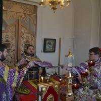 в Неделю 5-ю Великого Поста, Марии Египетской, настоятель храма святого пророка Иоанна Предтечи, секретарь Калужской епархии, секретарь Архиерейского совета митрополии игумен Мефодий (Пронькин) по благословению митрополита Калужского и Боровского климента посетил храм Александра Невского, что в селе Высокиничи