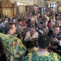 в Неделю 6-я ваий, Вербное воскресенье, Вход Господень в Иерусалим в храме святого пророка Иоанна Предтечи в Калуге были совершены торжественные богослужения