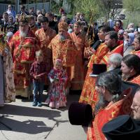 в Светлый Вторник, день когда Святая Церковь чтит Иверский образ Пресвятой Богородицы, настоятель Предтеченского храма, секретарь Калужской епархии, секретарь Архиерейского совета митрополии игумен Мефодий (Пронькин) сопровождал митрополита Калужского и Боровского Климента в его архипастырском визите в Козельск, где состоялся ежегодный Крестный ход