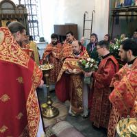 славянские Церкви особо прославляют святых равноапостольных Мефодия и Кирилла, Русская Церковь празднует день тезоименитства Святейшего Патриарха Московского и всея Руси Кирилла и для храма святого пророка Иоанна Предтечи это тоже особый день - день тезоименитства своего настоятеля игумена Мефодия (Пронькина)