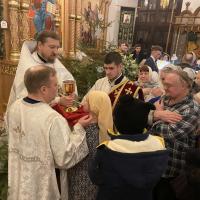на Рождество Христово в храме святого пророка Иоанна Предтечи были совершены торжественные богослужения. Вечером, 6 января, в 22.30 началось всенощное бдение, а ровно в полночь Божественная литургия, совершал богослужения настоятель храма игумен Мефодий (Пронькин)