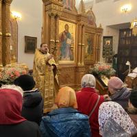 1 марта, в Неделю Сыропустную (масличную), воспоминания Адамова изгнания, в храме святого пророка Иоанна Предтечи были совершены воскресные богослужения - особенностями утрени данной Недели является добавление пения псалма 