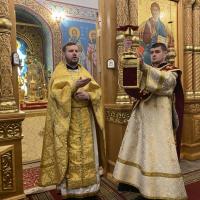 в Неделю 21-ю по Пятидесятнице, в храме святого пророка Иоанна Предтечи были совершены воскресные богослужения - накануне вечером всенощное бдение, утром две божественные литургии. Всенощное бдение совершено соборно клиром храма