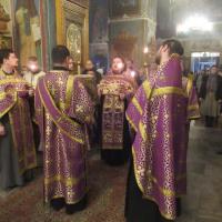 в Неделю 2-ю Великого поста, воскресные богослужения были совершены в храме святого пророка Иоанна Предтечи в Калуге. Накануне вечером, собором духовенства было совершено всенощное бдение, предстоял настоятель храма, секретарь Калужской епархии игумен Мефодий (Пронькин)