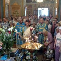 Неделя 11-я по Пятидесятнице, Успение Пресвятой Богородицы, в храме святого пророка Иоанна Предтечи в Калуге праздничные богослужения начались с всенощного бдения, возглавил которое настоятель храма, секретарь Калужской епархии, игумен Мефодий (Пронькин)