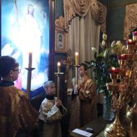 8 декабря, Неделя 24-я по Пятидесятнице, отдание праздника Введения во храм Пресвятой Богородицы и память священномученика Климента, папы Римского, в храме святого пророка Иоанна Предтече собором духовенства были совершены воскресные богослужения. Всенощное бдение, совершенное накануне вечером, возглавил иерей Александр Беляев.