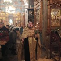 2 февраля, Неделя 32-я по Пятидесятнице. В храме святого пророка Иоанна Предтечи были совершены Воскресные богослужения - всенощное бдение, совершенное соборно клиром храма, возглавил настоятель храма, игумен Мефодий (Пронькин).