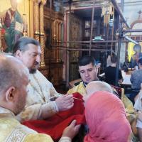 3 августа, Неделя 8-я по Пятидесятнице, память пророка Иезекииля, в храме святого пророка Иоанна Предтечи были совершены Воскресные Богослужения - всенощное бдение возглавил настоятель храма, игумен Мефодий (Пронькин). Утром были совершены две Божественные литургии.