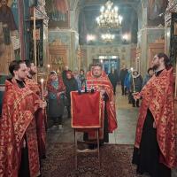 19 апреля, в вечер Недели 2-й по Пасхе, апостола Фомы, в храме святого пророка Иоанна Предтечи был пропет акафист Воскресению Христову, данной традиции уже многие годы, каждый вечер воскресенья, от Пасхи до отдания, богослужение совершается соборно, основное песнопение 